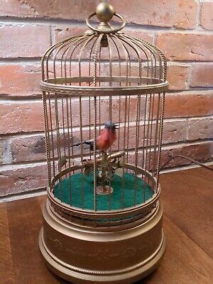 metal music jewelry box with bird|Musical Bird Cage In Collectible Music Boxes (1970.